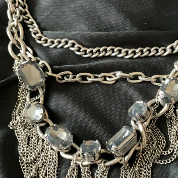 2 Silvertone Necklaces, One is Definitely Gothic looking🔥❤️💙💕💚♥️🔥🔥🔥🧡 - Picture 8 of 9